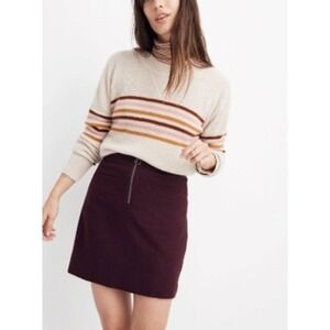 NEW Madewell Fireside Mini Skirt Women's 12